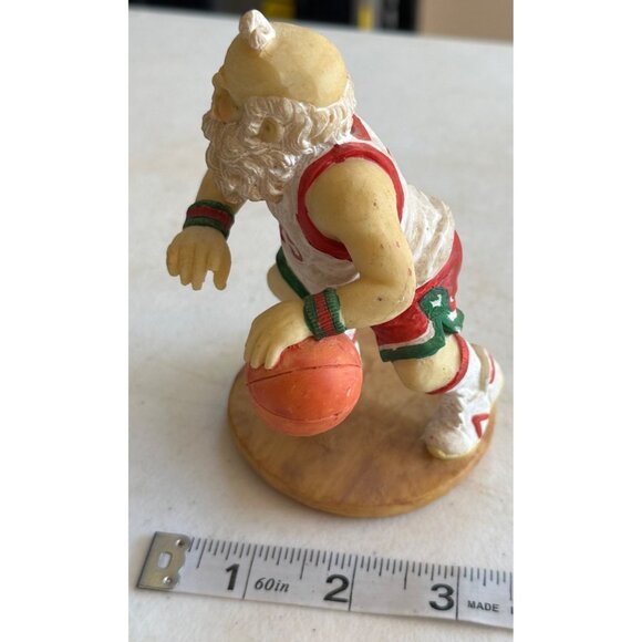 Santa Claus Playing Basketball Sports Holiday Ceramic Figurine 5" Tall (READ) - Picture 12 of 13